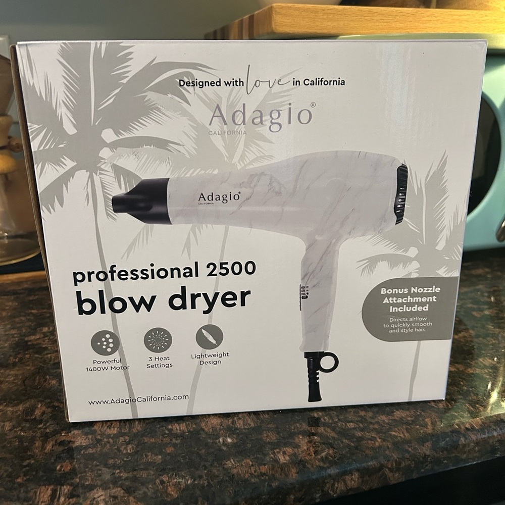 Adagio White Marble Blow Dryer - Picture 5 of 6